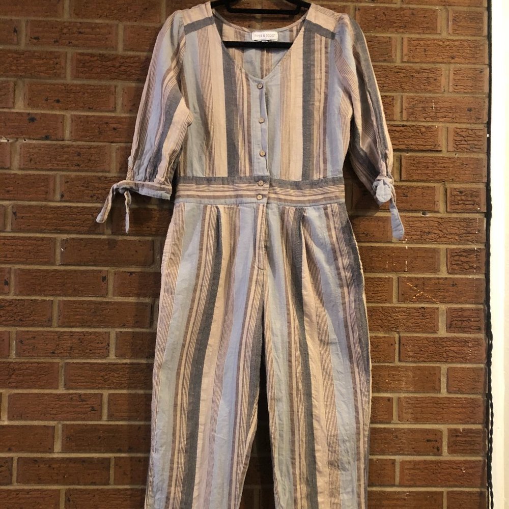 Piper and Scoot striped jumpsuit
